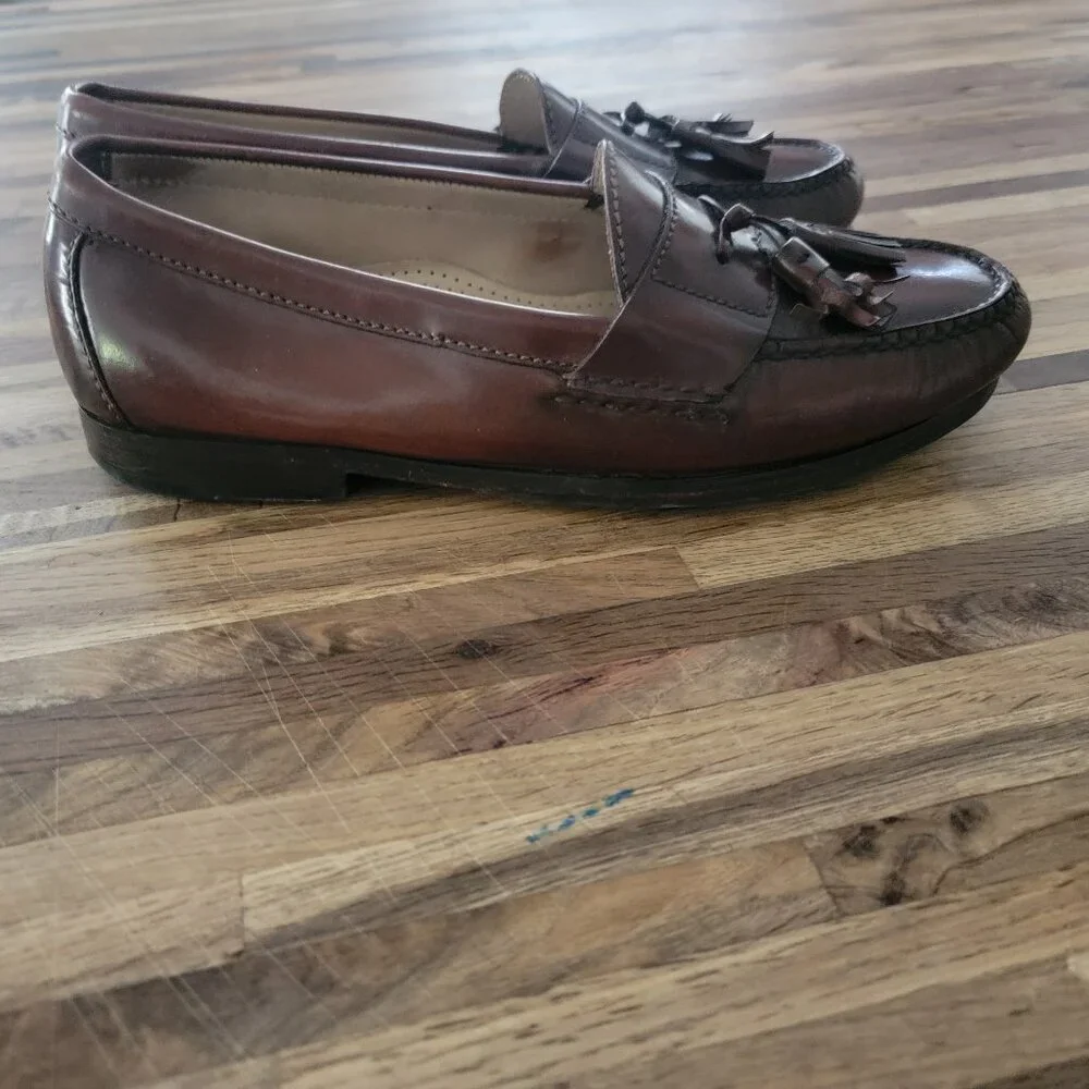 Cole Haan Men's Pinch Tassel  Brown Leather Loafers